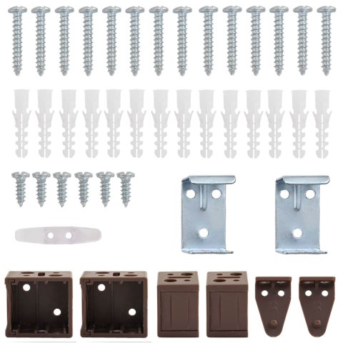 ŻALUZJA WENECKA CIEMNOBRĄZOWY ZE WZOREM 150X150CM PVC