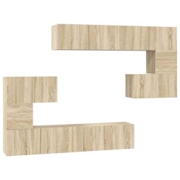 VidaXL 8-częściowy zestaw szafek telewizyjnych, dąb sonoma