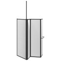 VidaXL Parawan prysznicowy Biały 120 x 70 x 137 cm Aluminium