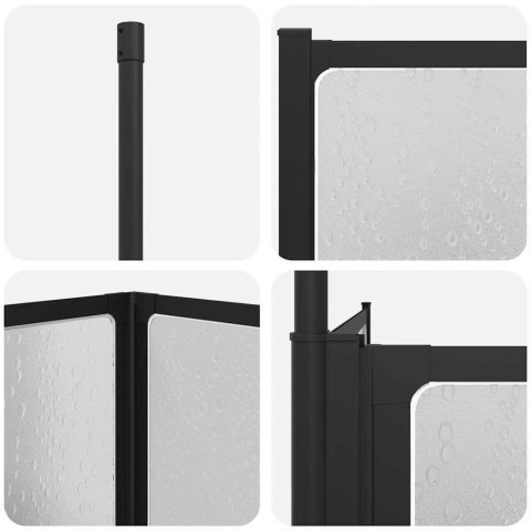 VidaXL Parawan prysznicowy Biały 120 x 70 x 137 cm Aluminium