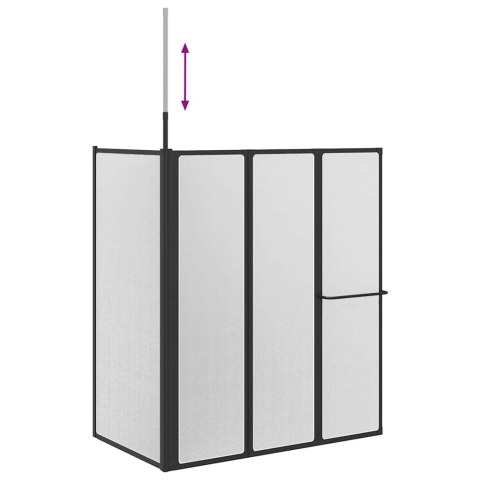 VidaXL Parawan prysznicowy Biały 120 x 70 x 137 cm Aluminium