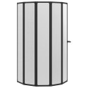 VidaXL Parawan prysznicowy Inny Czarny 168 x 140 cm Aluminium