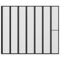 VidaXL Parawan prysznicowy Inny Czarny 168 x 140 cm Aluminium