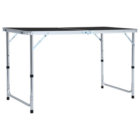 SKŁADANY STOLIK TURYSTYCZNY SZARY ALUMINIOWY 120X60CM