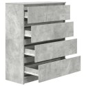 VidaXL Komoda Betonowa Szara 80x35x99 cm Drewno klejone