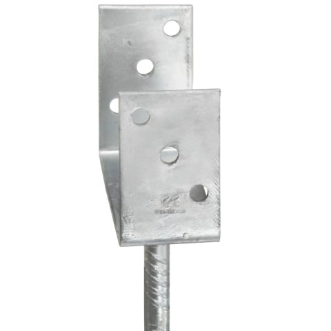 KOTWY DO SŁUPKÓW, 6 SZT., SREBRNE, 12X6X30CM, STAL
