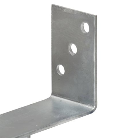 KOTWY DO SŁUPKÓW, 6 SZT., SREBRNE, 12X6X30CM, STAL