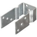 KOTWY DO SŁUPKÓW 6 SZT. SREBRNE 8X6X15CM STAL