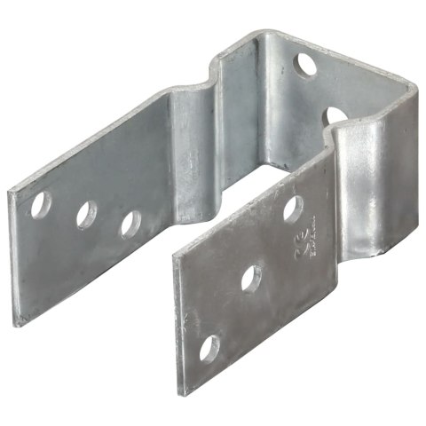 KOTWY DO SŁUPKÓW 6 SZT. SREBRNE 8X6X15CM STAL