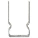 KOTWY DO SŁUPKÓW 6 SZT. SREBRNE 8X6X15CM STAL