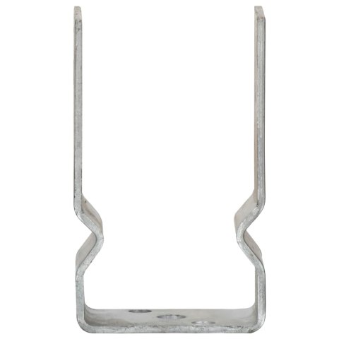 KOTWY DO SŁUPKÓW 6 SZT. SREBRNE 8X6X15CM STAL