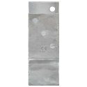 KOTWY DO SŁUPKÓW 6 SZT. SREBRNE 8X6X15CM STAL