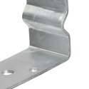 KOTWY DO SŁUPKÓW 6 SZT. SREBRNE 8X6X15CM STAL
