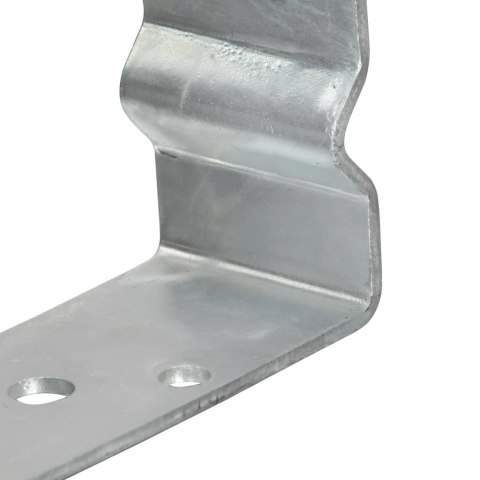 KOTWY DO SŁUPKÓW 6 SZT. SREBRNE 8X6X15CM STAL