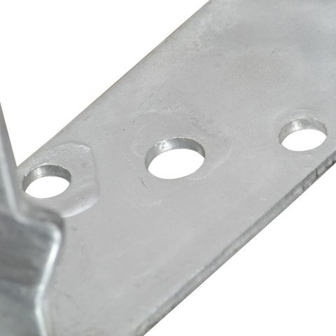 KOTWY DO SŁUPKÓW 6 SZT. SREBRNE 8X6X15CM STAL