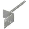 KOTWY DO SŁUPKÓW 6 SZT. SREBRNE 8X6X30CM STAL