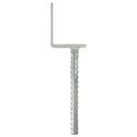 KOTWY DO SŁUPKÓW 6 SZT. SREBRNE 8X6X30CM STAL