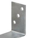 KOTWY DO SŁUPKÓW 6 SZT. SREBRNE 8X6X30CM STAL