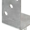 KOTWY DO SŁUPKÓW 6 SZT. SREBRNE 8X6X30CM STAL