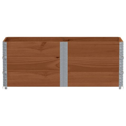 VidaXL Nadstawki paletowe, 3 szt., brązowe, 150x50 cm, drewno sosnowe