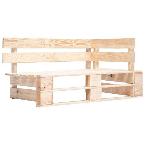 VidaXL Ogrodowa sofa z palet, z szarymi poduszkami, sosna