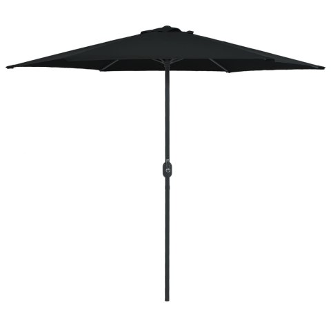 VidaXL Parasol ogrodowy na aluminiowym słupku, 270x246 cm, czarny