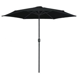 VidaXL Parasol ogrodowy na aluminiowym słupku, 270x246 cm, czarny