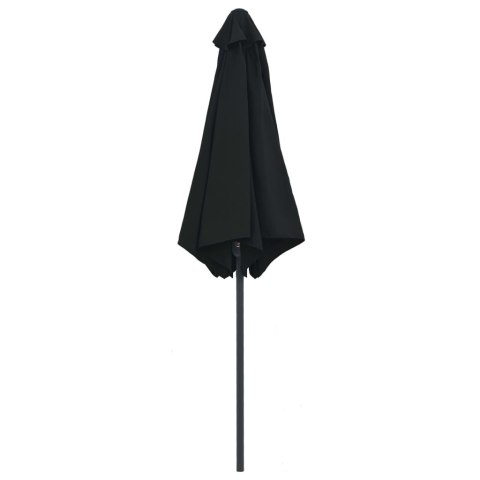 VidaXL Parasol ogrodowy na aluminiowym słupku, 270x246 cm, czarny