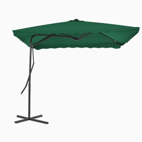 PARASOL OGRODOWY NA SŁUPKU STALOWYM 250X250CM ZIELONY