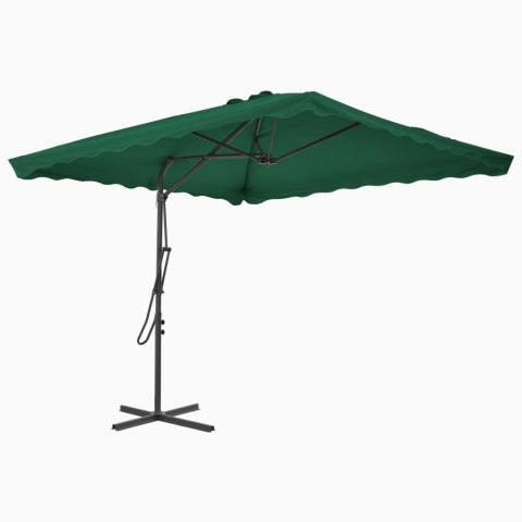 PARASOL OGRODOWY NA SŁUPKU STALOWYM 250X250CM ZIELONY