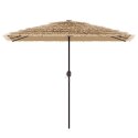 PARASOL OGRODOWY NA STALOWYM SŁUPKU BRĄZOWY 300X200X250CM