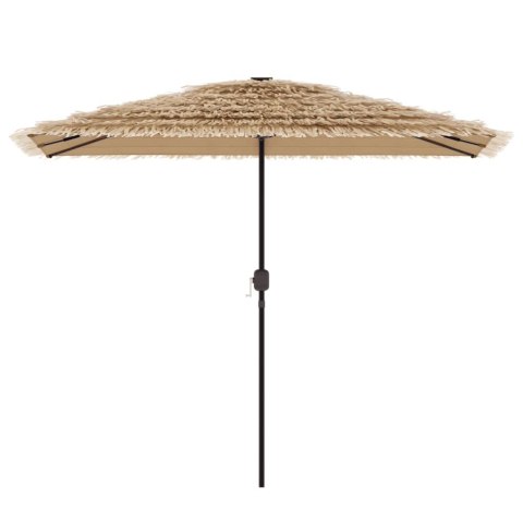 PARASOL OGRODOWY NA STALOWYM SŁUPKU BRĄZOWY 300X200X250CM