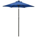 VidaXL Parasol ogrodowy z LED, niebieski, 200x211 cm, aluminium