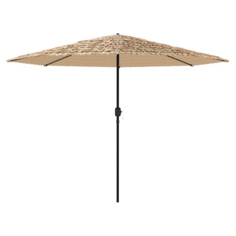 VidaXL Parasol ogrodowy z LED, stalowy słupek, brązowy, 388x388x248 cm