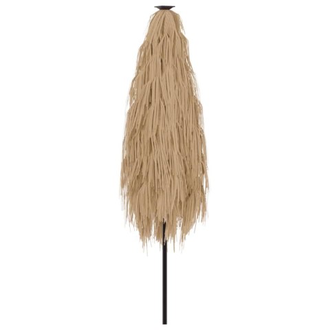 VidaXL Parasol ogrodowy z LED, stalowy słupek, brązowy, 388x388x248 cm