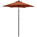 VidaXL Parasol ogrodowy z LED, terakota, 200x211 cm, aluminium