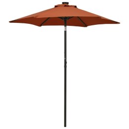 VidaXL Parasol ogrodowy z LED, terakota, 200x211 cm, aluminium