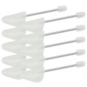 VidaXL Prawidła do butów, 5 par, białe, EU 35-38, plastik