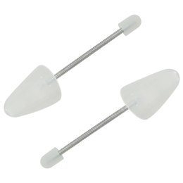 VidaXL Prawidła do butów, 5 par, białe, EU 35-38, plastik