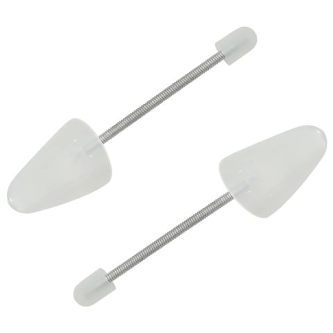 VidaXL Prawidła do butów, 5 par, białe, EU 35-38, plastik