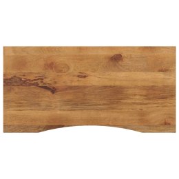BLAT BIURKA Z WYCIĘCIEM 140X60X2,5CM SUROWE DREWNO MANGO