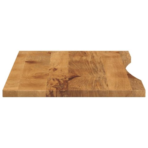BLAT BIURKA Z WYCIĘCIEM 140X60X2,5CM SUROWE DREWNO MANGO
