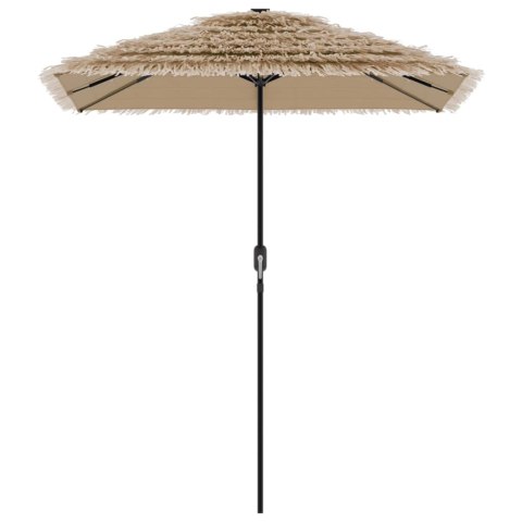 PARASOL OGRODOWY Z LED STALOWY SŁUPEK BRĄZOWY 300X200X250CM