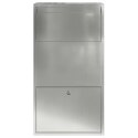 SKRZYNKA NA PACZKI 44X22X82 CM SREBRNA STAL ODPORNA ZAMEK LISTOWNIK KURIER
