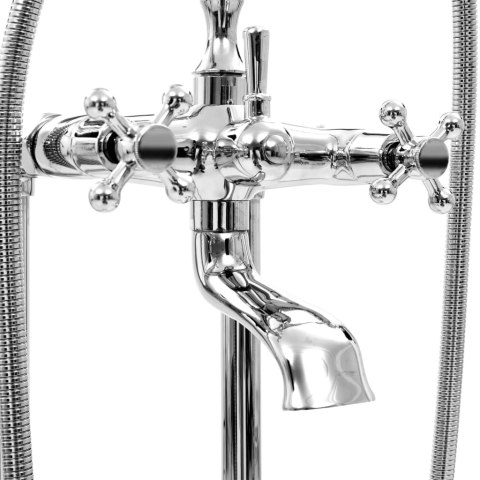 VidaXL Bateria wolnostojąca do wanny, stal nierdzewna, 99,5 cm