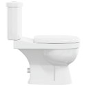 VidaXL Toaleta ze spłuczką, biała ceramika