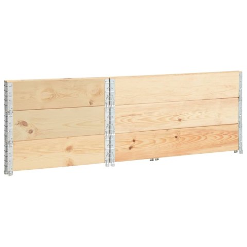 VidaXL Nadstawki paletowe, 3 szt., 80x120 cm, lite drewno sosnowe
