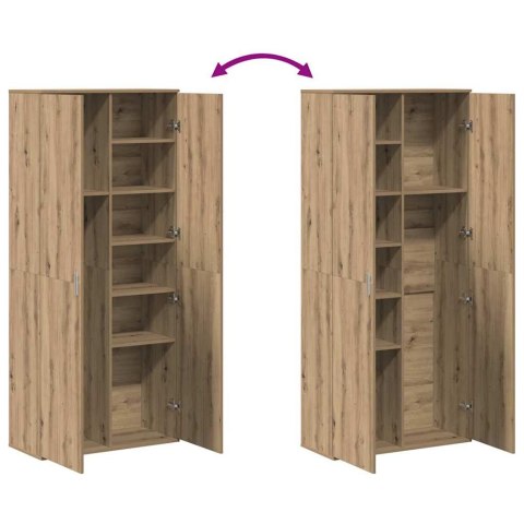 VidaXL Wysoka szafa dąb artisan 80 x 35 x 180 cm