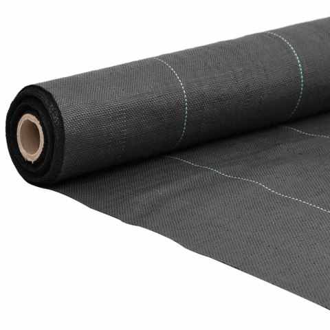 VidaXL Agrowłóknina antychwastowa, czarna, 2x50 m, PP