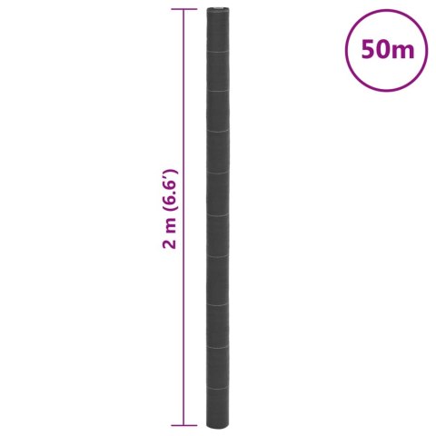 VidaXL Agrowłóknina antychwastowa, czarna, 2x50 m, PP